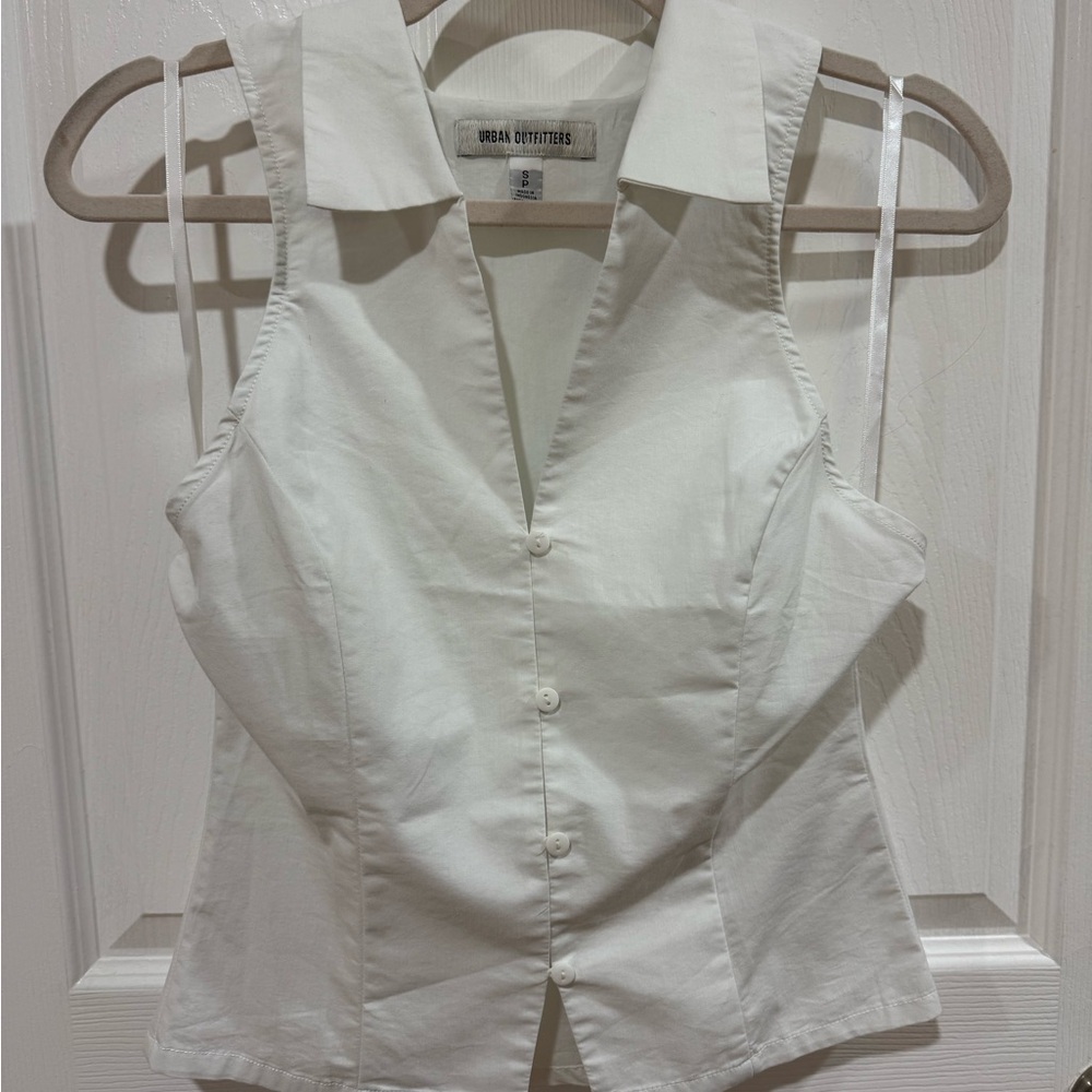 Urban Outfitters Cream Button-Up Blouse